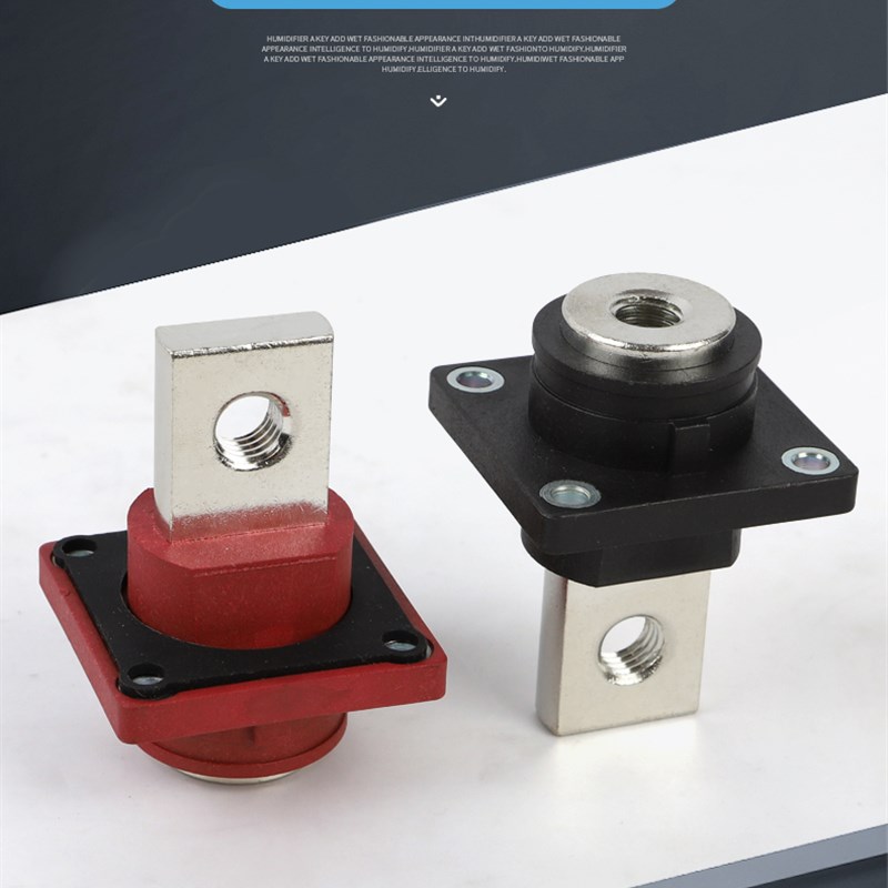 方型全铜300A穿墙螺柱式接y线柱贯穿储能锂电池连接器接线端子