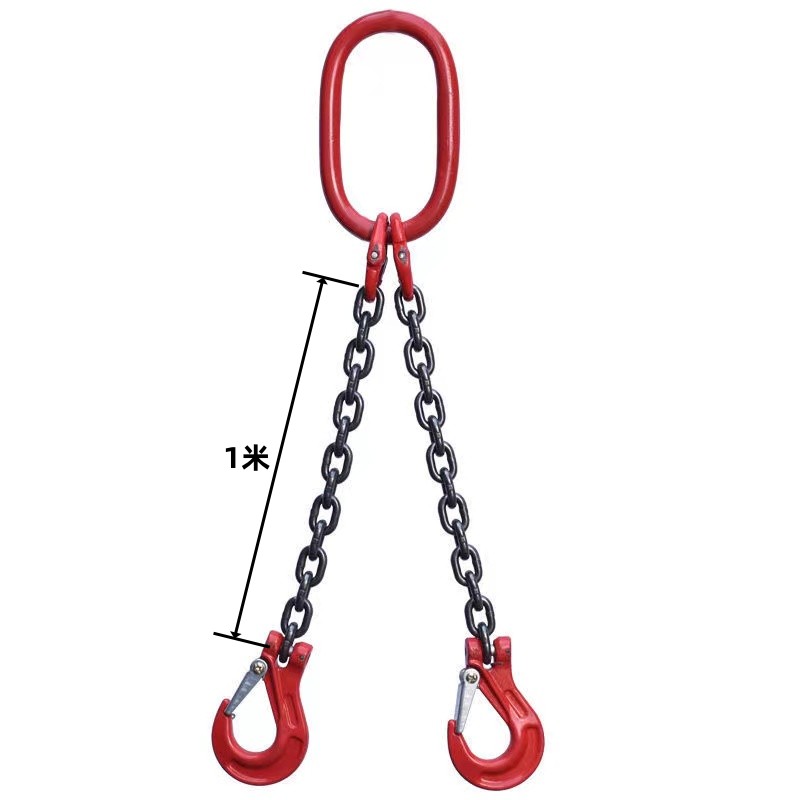 起重链条吊索具双钩吊装铁链吊环吊钩行车吊车吊具吨吊链挂钩吊具