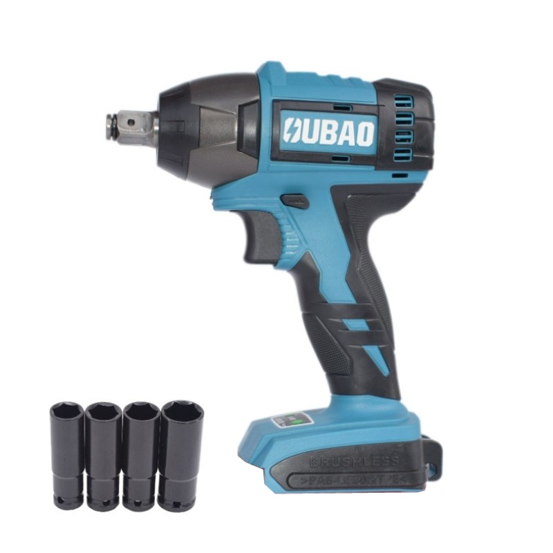 欧堡电动扳手充电式无刷锂电冲击扳大扭力架子工风炮汽修钻OB801B