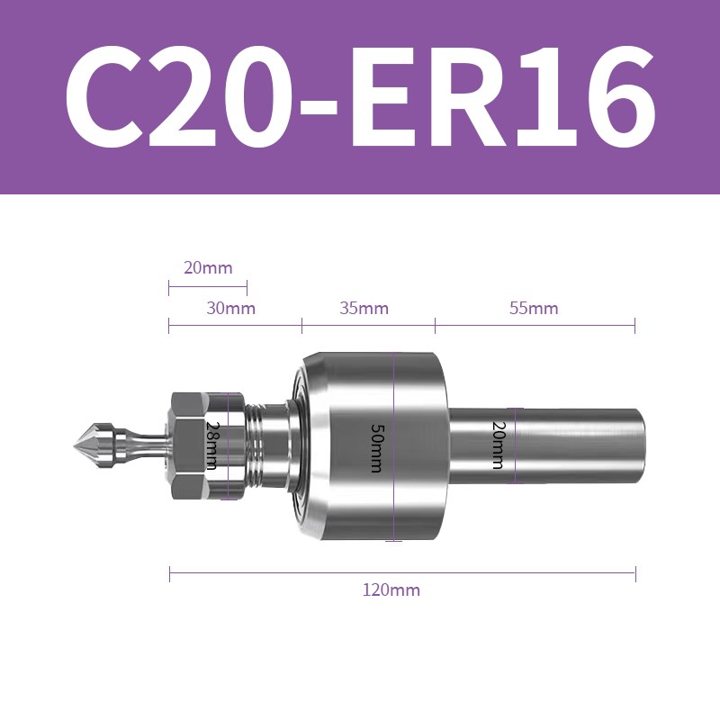数控内孔侧边去毛刺浮动式上下机用倒角刀柄倒角钻C20-ER11 ER16