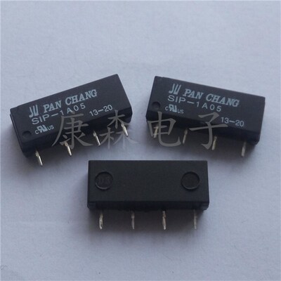 SIP-1A05常开4脚微小型 5VDC控制无声信号 磁性舌簧干簧管继电器