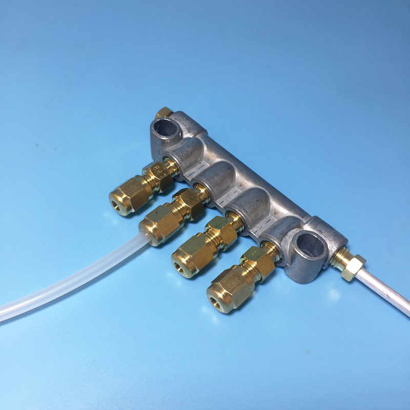 铝三通 锌二通锌四通接头 润滑配件 锌油排 4/6mm油管 M8*1 M10*1