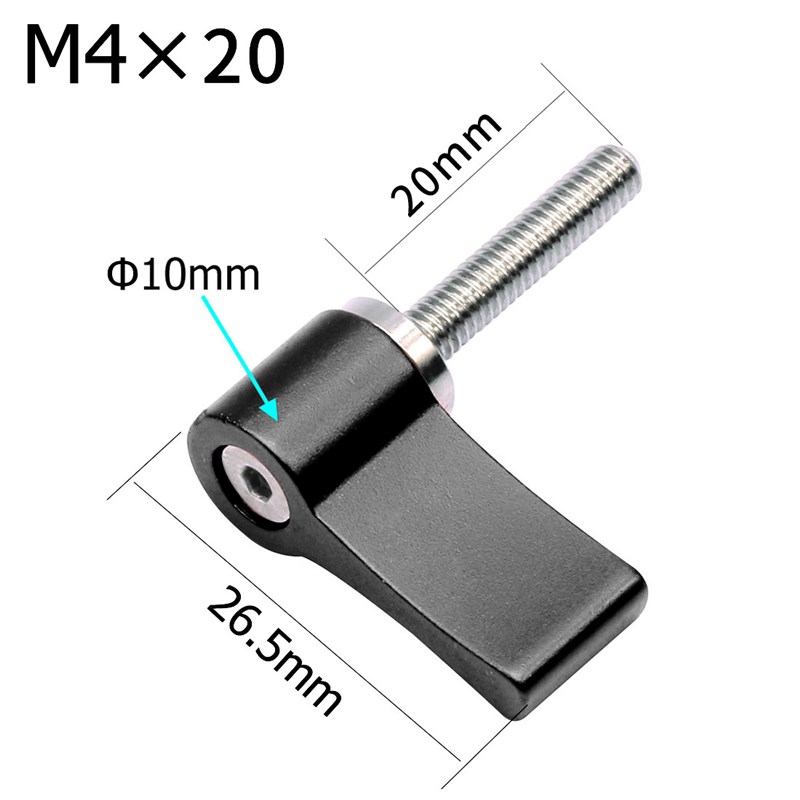 飞超 摄影L型手拧螺丝M4M5M6相机螺丝1/4单反相机可调节手拧螺丝