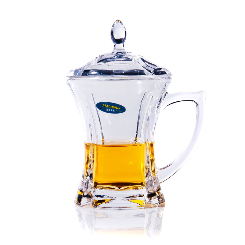 弗莱文茨耐热玻璃杯带把老板杯带盖茶杯家用茶杯加厚水晶玻璃水杯怎么看?