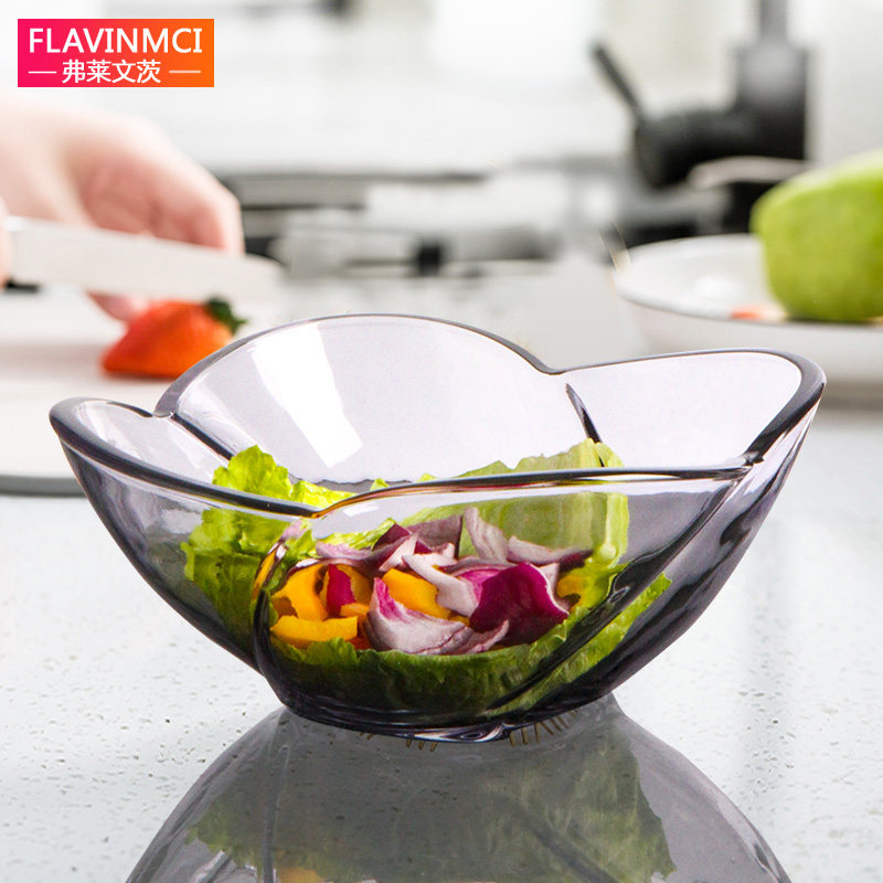 弗莱文茨玻璃碗水果沙拉碗家用耐热甜品碗汤碗汤料理玻璃碗水果盘,餐饮具,碗,淘宝优惠券,粉丝福利购,淘宝优惠卷