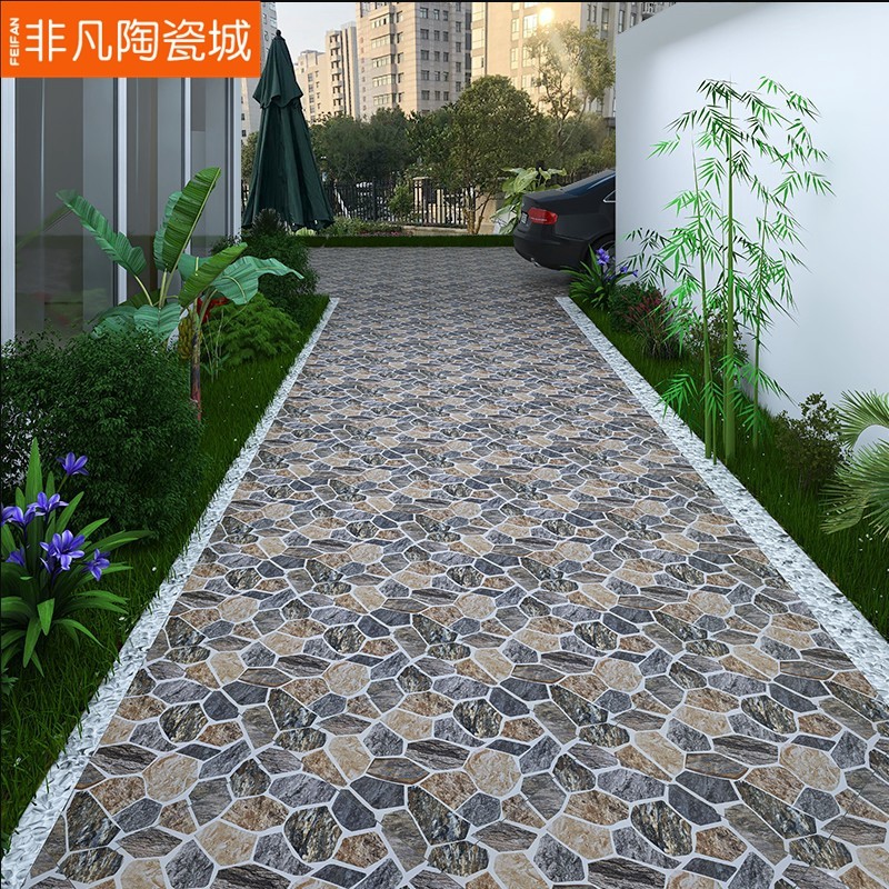 600美式防滑院子庭院地砖室外花园仿古砖青石板露台花砖阳台餐厅_虎窝淘