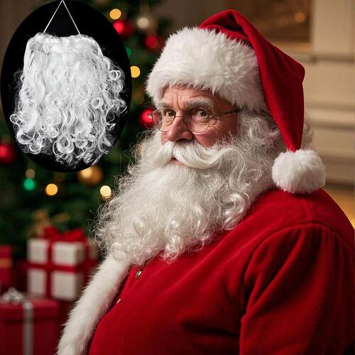 Santa Claus Beard Grandpa Wig Christmas Hat Set圣诞帽套装