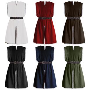 Halloween Knight Cosplay Costume with Robe万圣节圆领长袍