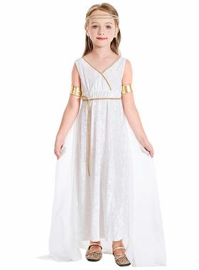 Halloween costume girl white shawl long skirt白色披肩长裙