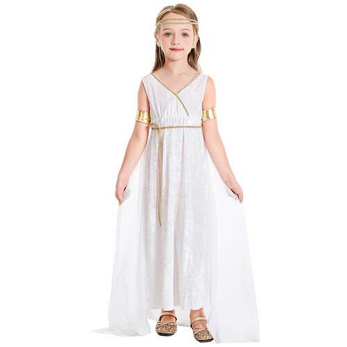 Halloween costume girl white shawl long skirt白色披肩长裙