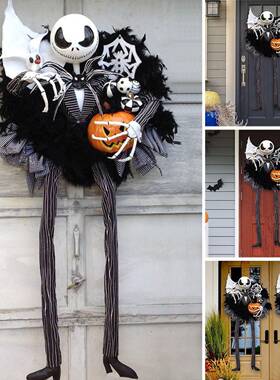 HalloweenScaryPumpkinWreath