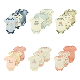 Cotton baby clothes three piece set baby jumpsuit宝宝连体衣