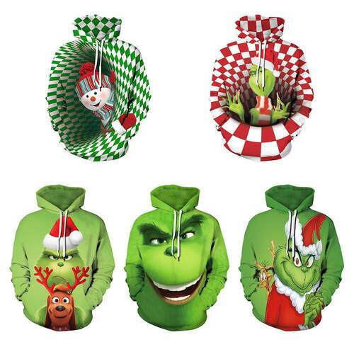 Christmas men's and women's hoodies, sweatshirts圣诞卫衣