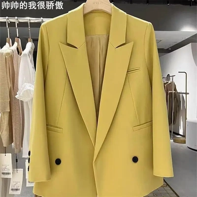 YellowMiniBlazerforWomen黄色小