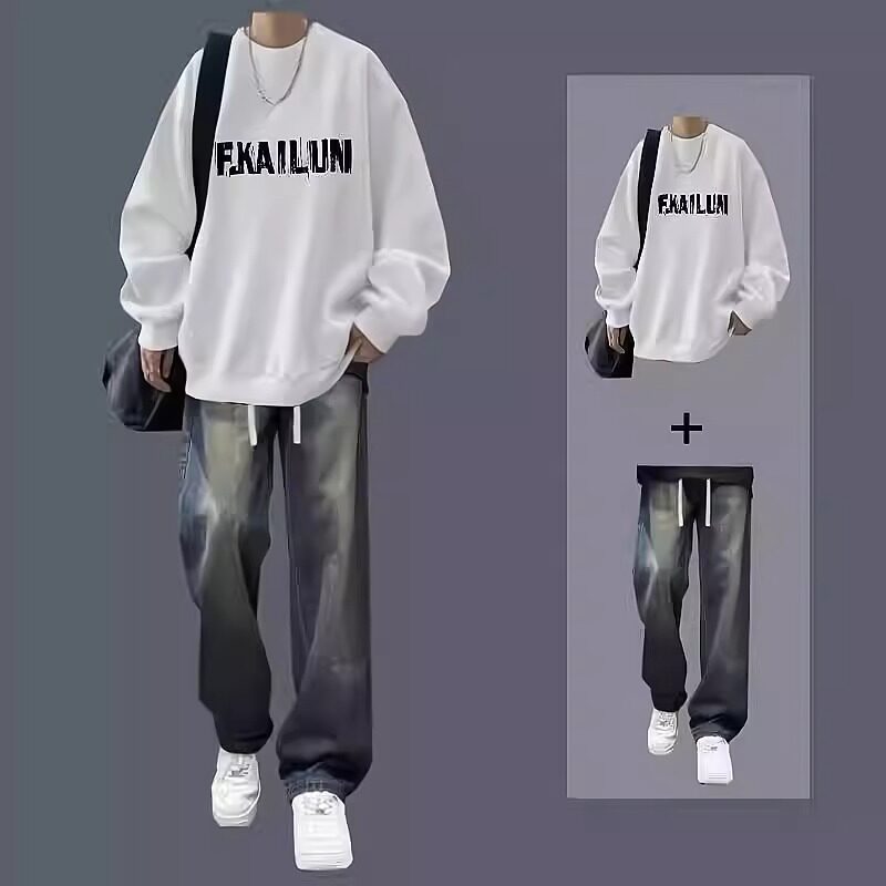 一套搭配两件套潮卫衣套头