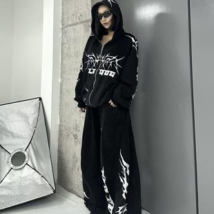 百搭舞蹈秋冬运动男女通款 简约街头套装 荆棘图腾卫裤 odog DOG