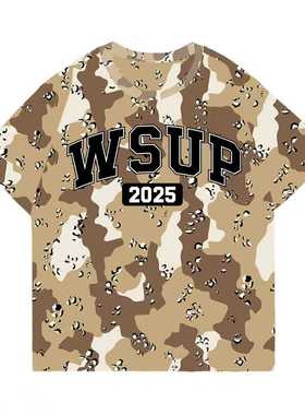 WSUP 沙漠黄短袖 大赛限定周边酷潮街头休闲迷彩街舞odog