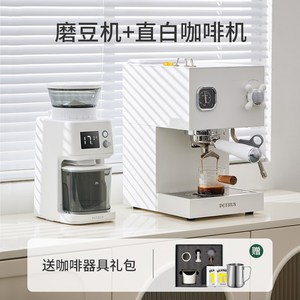 柏翠PE3888直白咖啡机双锅炉意式家用全半自动小型一体奶泡美式