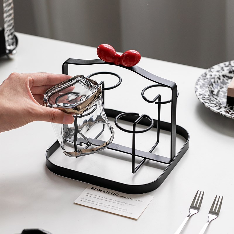 杯子咖啡机收纳置物架倒挂架子茶杯架洋酒杯放玻璃杯子托盘家用