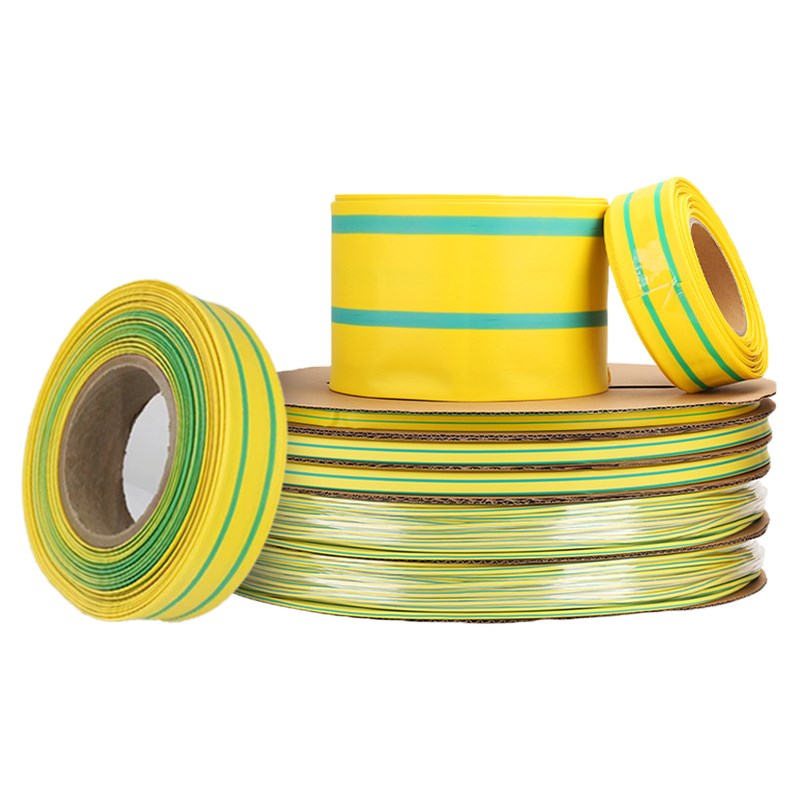 黄绿双色热缩管加厚绝缘套管接地线收缩管电工电线保护套3-70mm