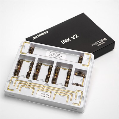 GATERON佳达隆新款ink v2半透明pcb板螺丝卫星轴镀金钢丝盒装