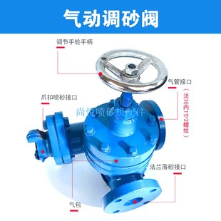 热销移动高压喷砂机配件气控磨料调砂阀打砂控制阀喷沙罐蘑菇头