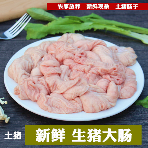 新鲜猪大肠一斤现杀农家