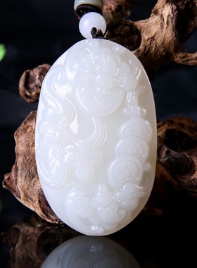 玉器和田玉手把件 男 福在眼前玉把件 羊脂白玉籽料玉石手玩件