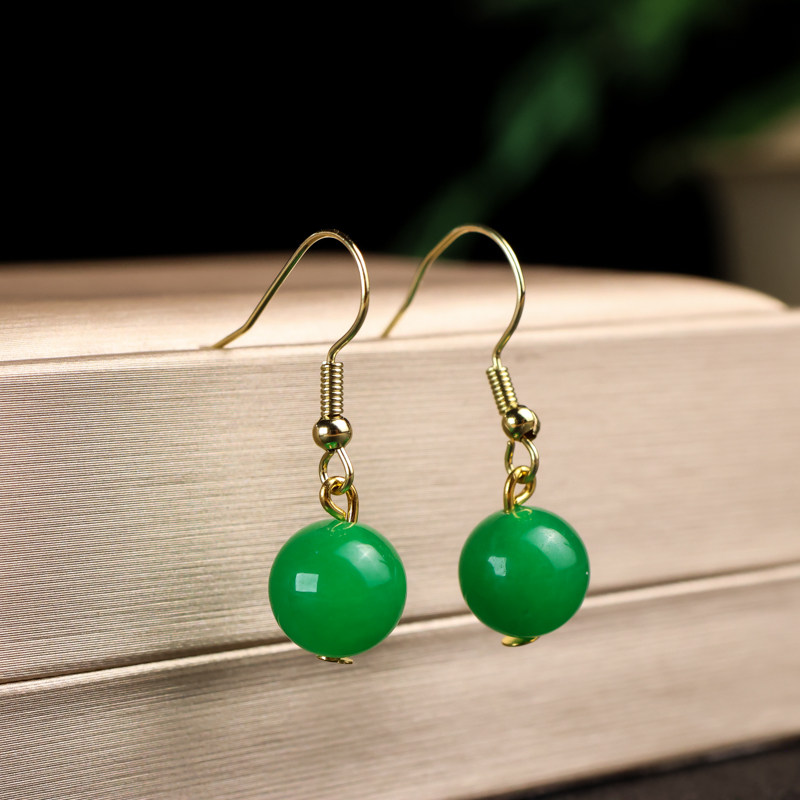 新疆和田玉碧玉耳坠女款玉石耳饰简约小巧玉石耳环精美送女友礼物,珠宝/钻石/翡翠,耳饰,淘宝优惠券,粉丝福利购,淘宝优惠卷