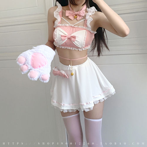 日系可爱甜美蝴蝶结女仆cos制服套装性感女佣诱惑私房情调内衣