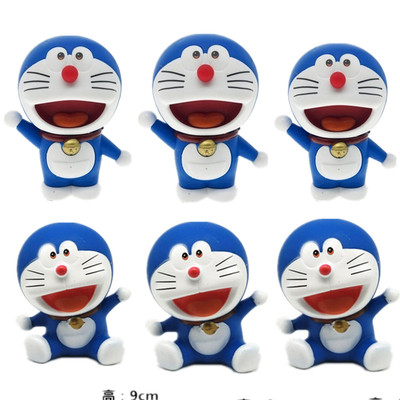 哆啦a梦摇头娃娃KT猫蛋糕装饰