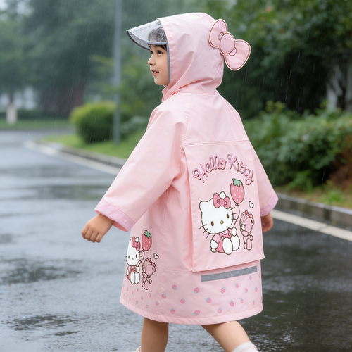 正版授权三丽鸥儿童雨衣女童雨披