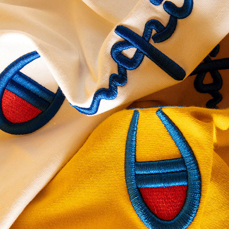 短袖t恤男士潮流2020年夏新款男女情侣装ins潮牌宽松纯棉刺绣半袖