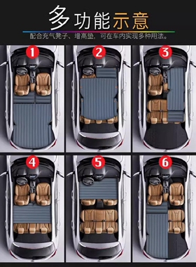 比亚迪唐dmi宋propuls/S6/S7车载充气床SUV后备箱汽车床垫露营垫