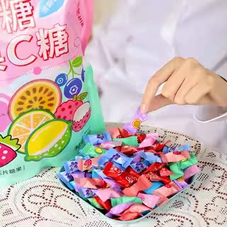 巧遇心薄荷糖网红水果糖接吻糖