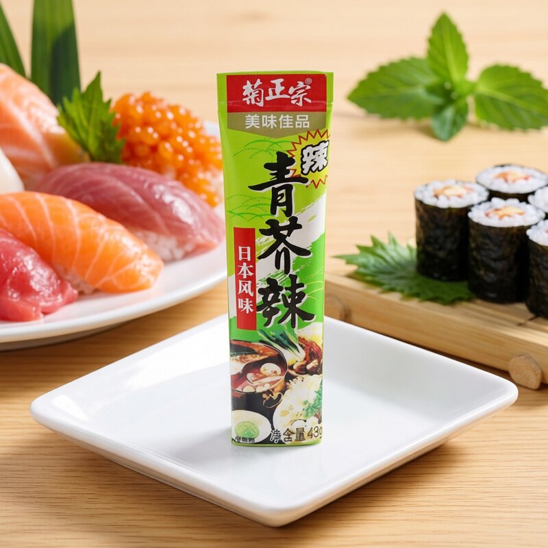 菊正宗日本风味青芥辣43*10支 芥末芥辣膏料理寿司刺身海鲜蘸