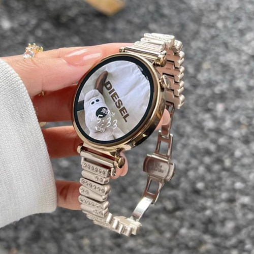 适用小米Watch S2手表带镶钻不规则金属腕表带S4 sport运动S3智能S1pro女生color2夏季透气表链Z字锌合金