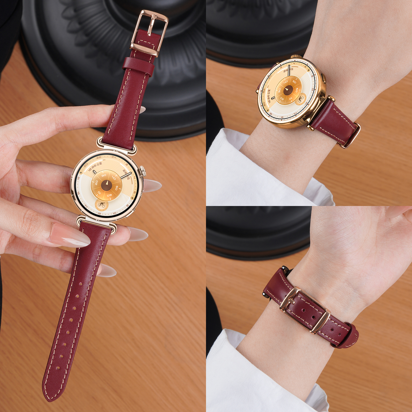 适用华为GT6手表真皮表带watchgt5pro显瘦小牛皮腕表带18mm运动watch5智能GT4女生GT3秋冬buds复古2pro高级感