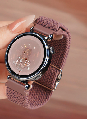 适用华为GT5手表磁吸扣编织回环表带watchgt5pro运动GT4智能GT3女生2pro腕表带41mm夏季冰晶蓝透气42mm陶瓷