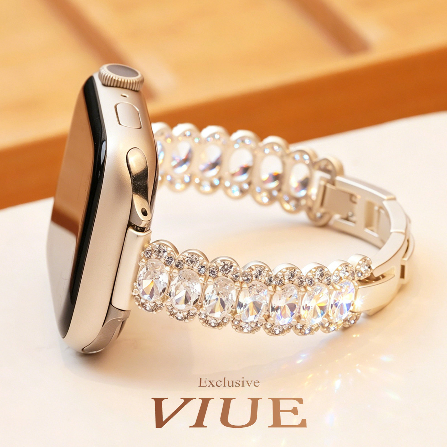 适用苹果手表iwatch S11锆石全铜设计花环表带applewatch S10运动ultra3智能2女生S9夏季8小众7高级6表链