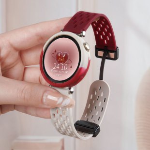 透气磁吸扣硅胶手表带GT4保护套运动腕表GT3智能41mm高级女保护壳夏天链腕带 适用华为GT5手表watchgt5新款