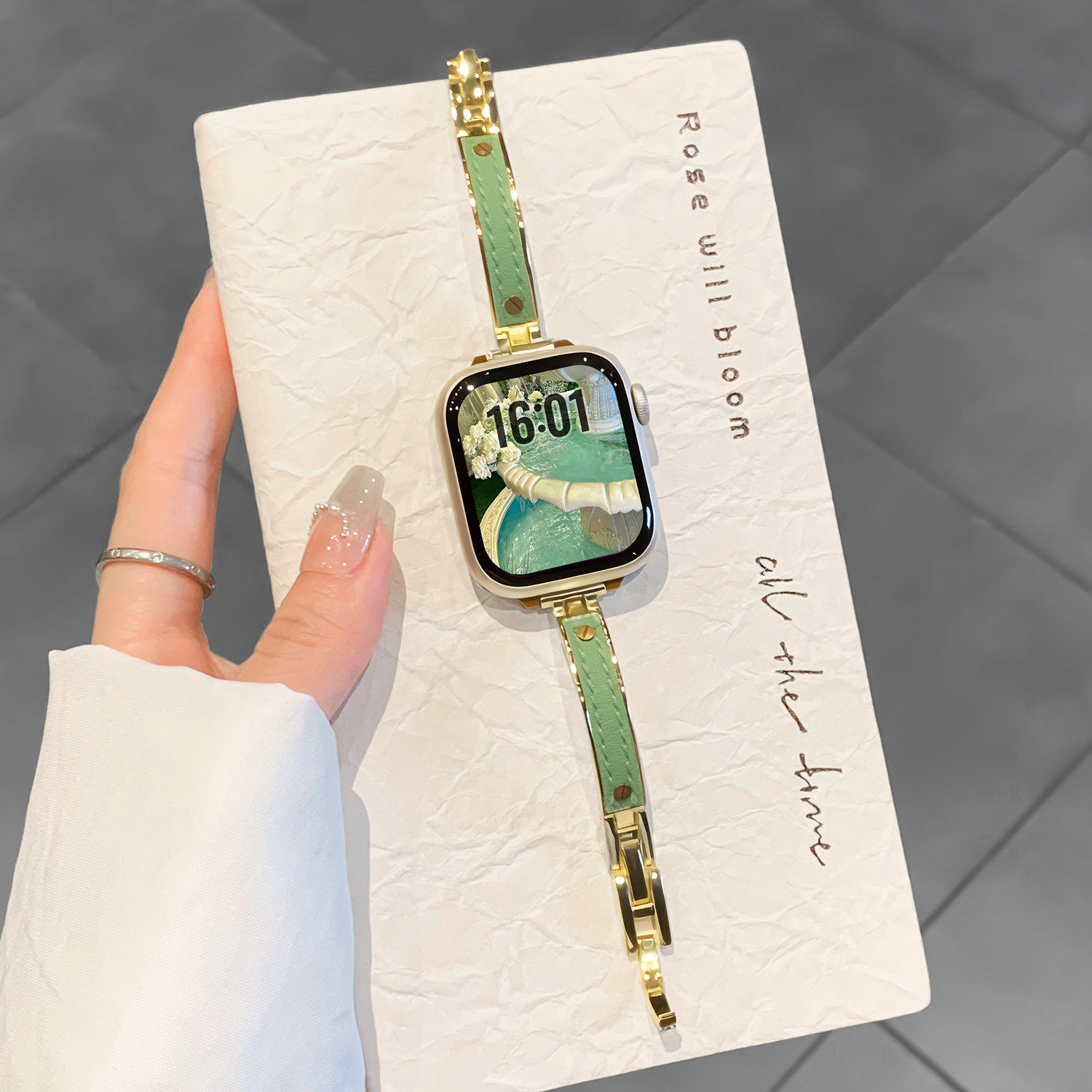 Watchbond适用华为手环FIT4表带高级感弯月手镯FIT3表带新款表链watchfit3表带智能运动时尚小香风女款腕带