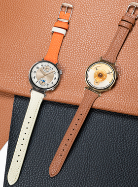 适用华为gt6手表watchgt5pro真皮荔枝纹表带watch5运动GT4智能gt3腕表watch4pro小蛮腰腕带gt2新款高级腕带