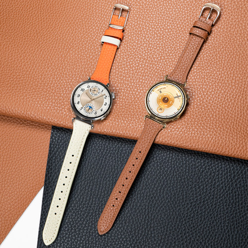 适用华为gt6手表watchgt5pro真皮荔枝纹表带watch5运动GT4智能gt3腕表watch4pro小蛮腰腕带gt2新款高级腕带