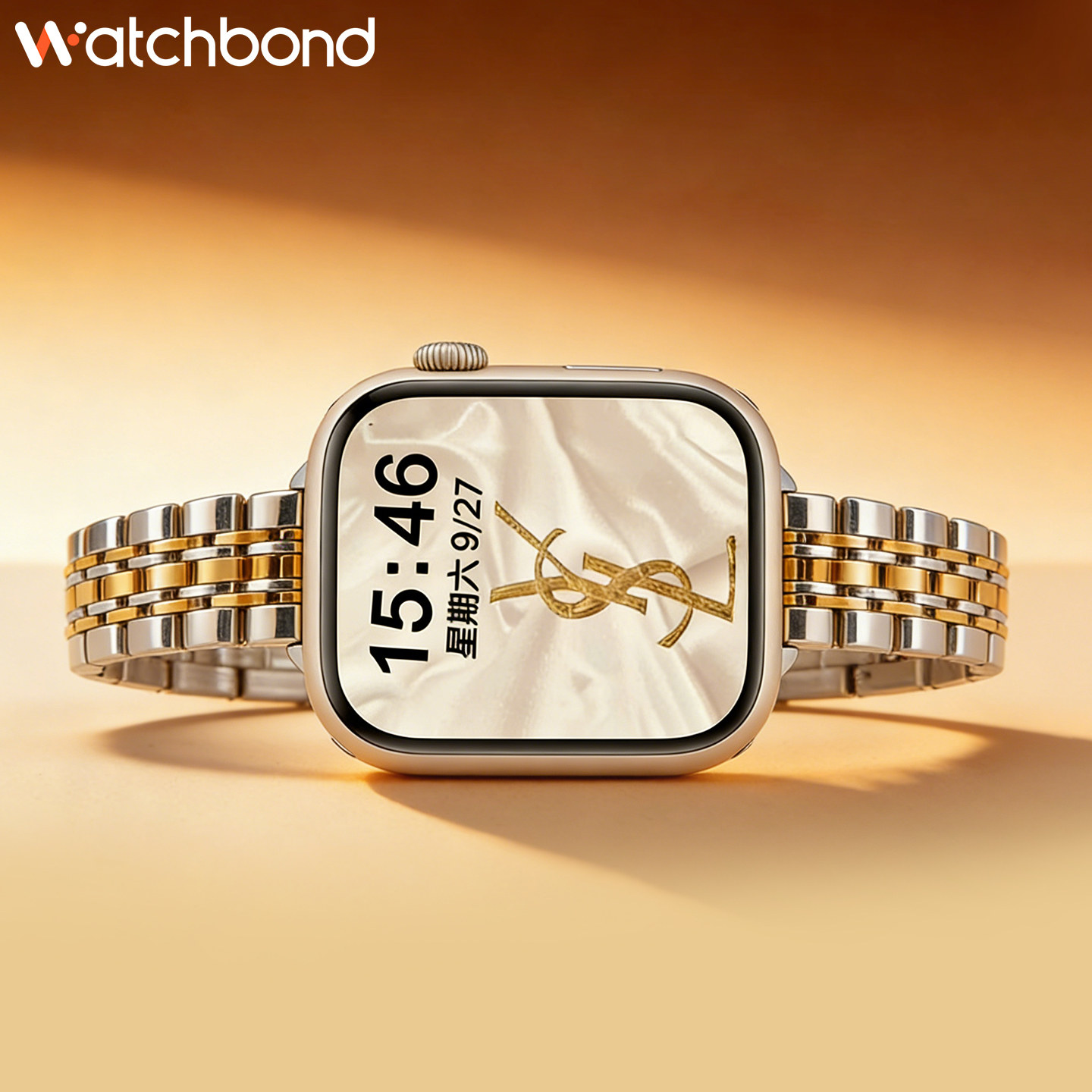 适用苹果iwatch S11小蛮腰七珠钢带applewatch ultra3手表带2运动S10智能9金属8表链7女生6春夏季5透气高级