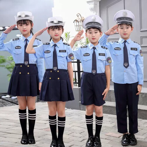 六一儿童警官小海军演出服