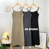 连衣裙女2026春秋新款 性感吊带法式 西装 显瘦气质收腰百搭a字长裙