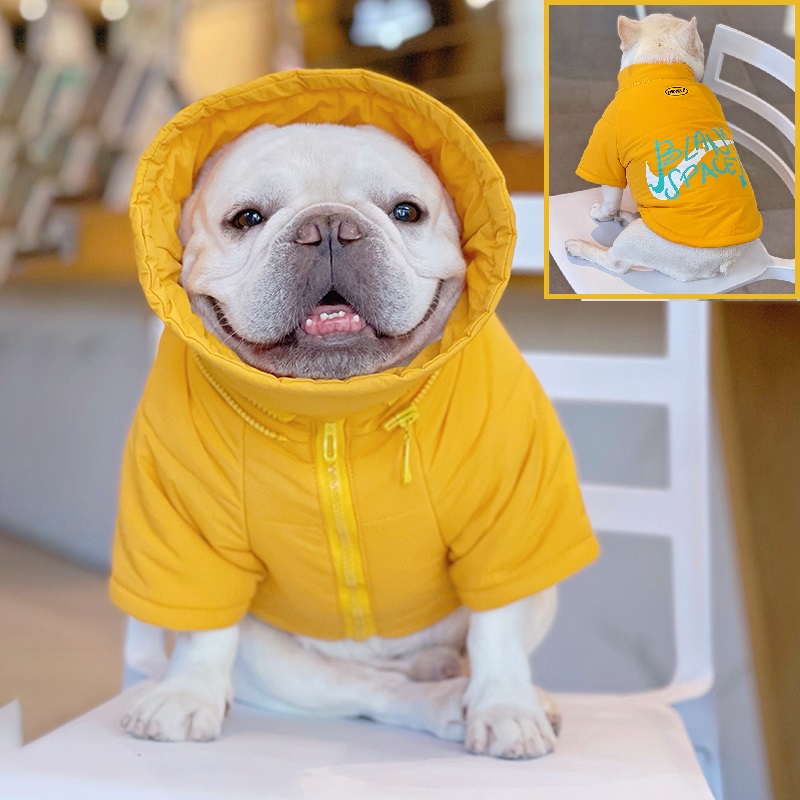 法斗巴哥加绒加厚保暖防寒棉衣