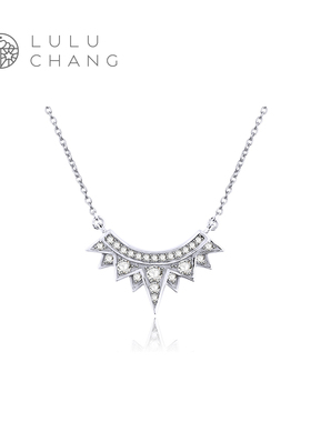 纯银时尚风极光锁骨链