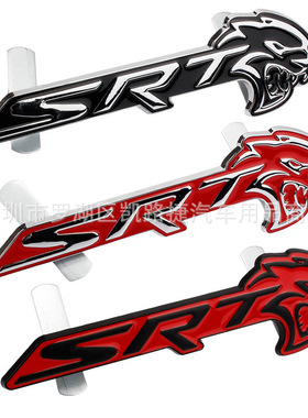 适用于道奇挑战者SRT车标 SRT地狱猫改装中网标 大号金属徽章车贴